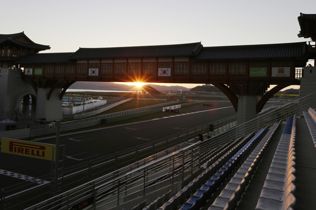 The sun has set on the Korean Grand Prix for the last time. Photo: AP