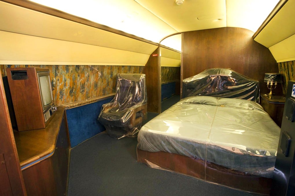The bedroom inside the Lisa Marie, a Convair 880 jet that Elvis Presley named after his daughter. Photo: Reuters