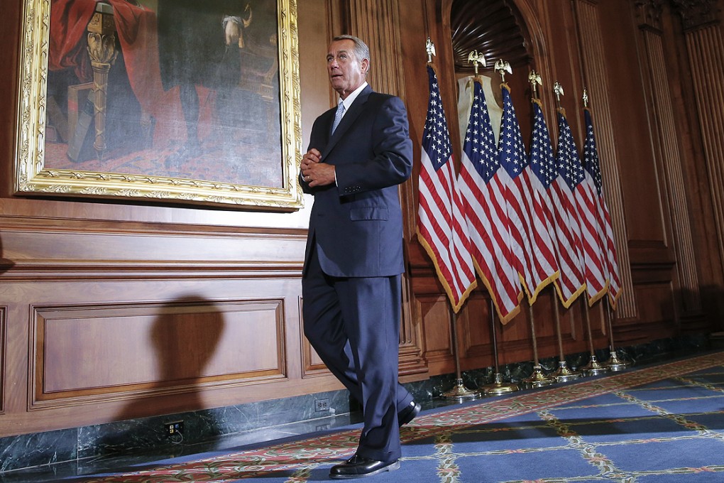Re-elected House of Representatives Speaker John Boehner in Washington in Tuesday. Photo: Associated Press