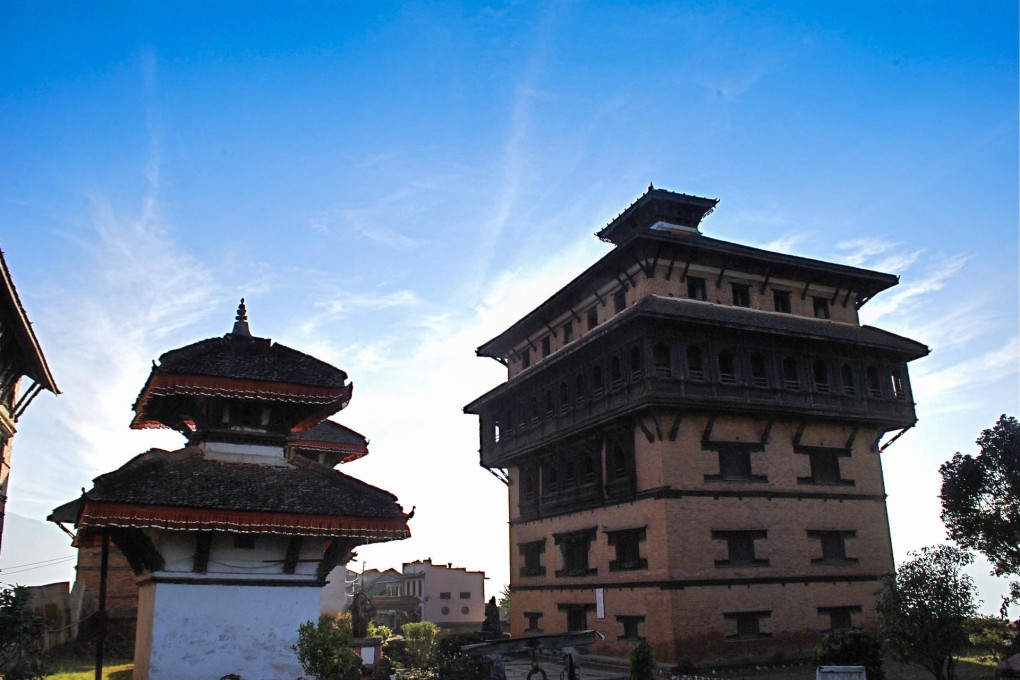 The temple of Hindu god Narayan next to Nuwakot Palace.