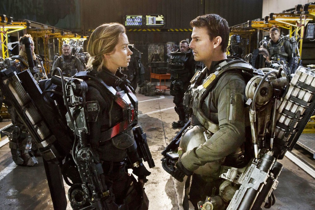 Emily Blunt and Tom Cruise in "Edge of Tomorrow"