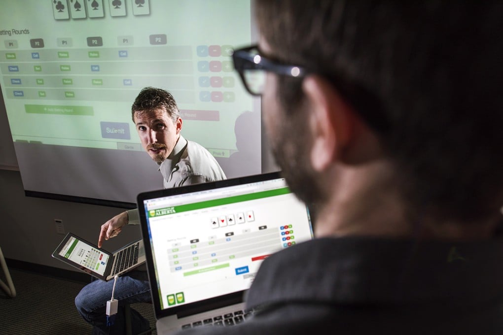 University of Alberta researcher Michael Bowling (left) and team member Michael Johanson. Photo: AP