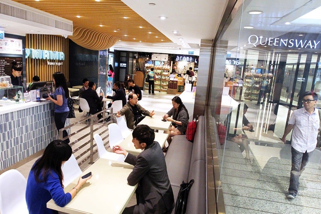 The Queensway Plaza shopping mall in Admiralty. Photo: May Tse