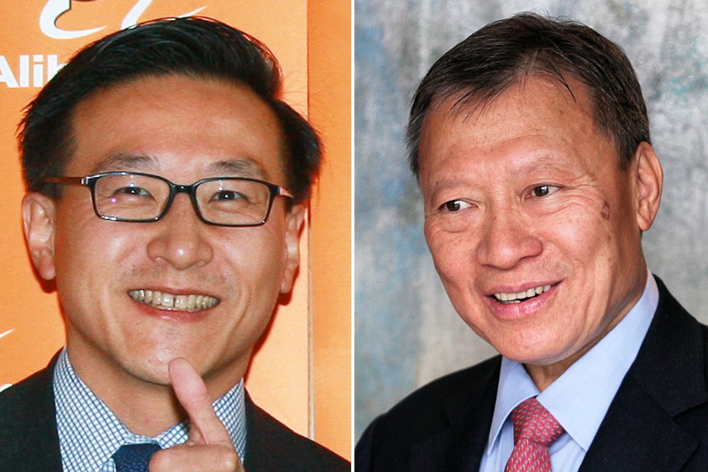 Alibaba's executive vice-chairman Joseph Tsai (left) and Walter Kwok Ping-sheung