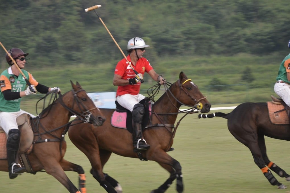 Aron Harilela (in red), who is a member of the new Hong Kong team, in action. Photos: Asia World Polo