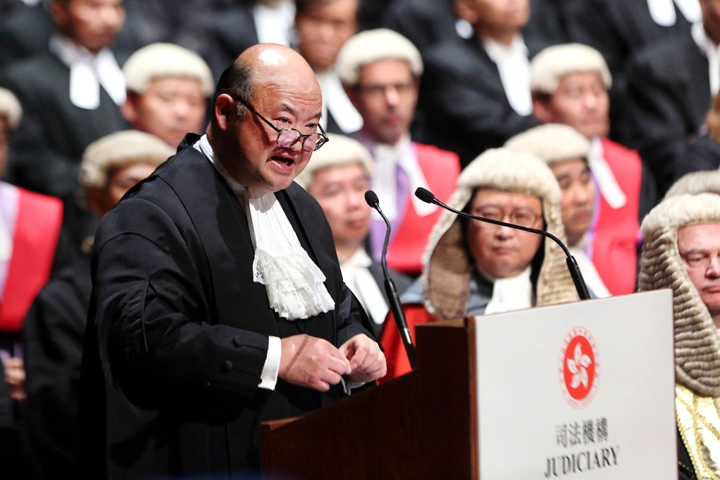 Chief Justice Geoffrey Ma Tao-li speaks at the ceremonial opening of the legal year at City Hall. Photo: Sam Tsang