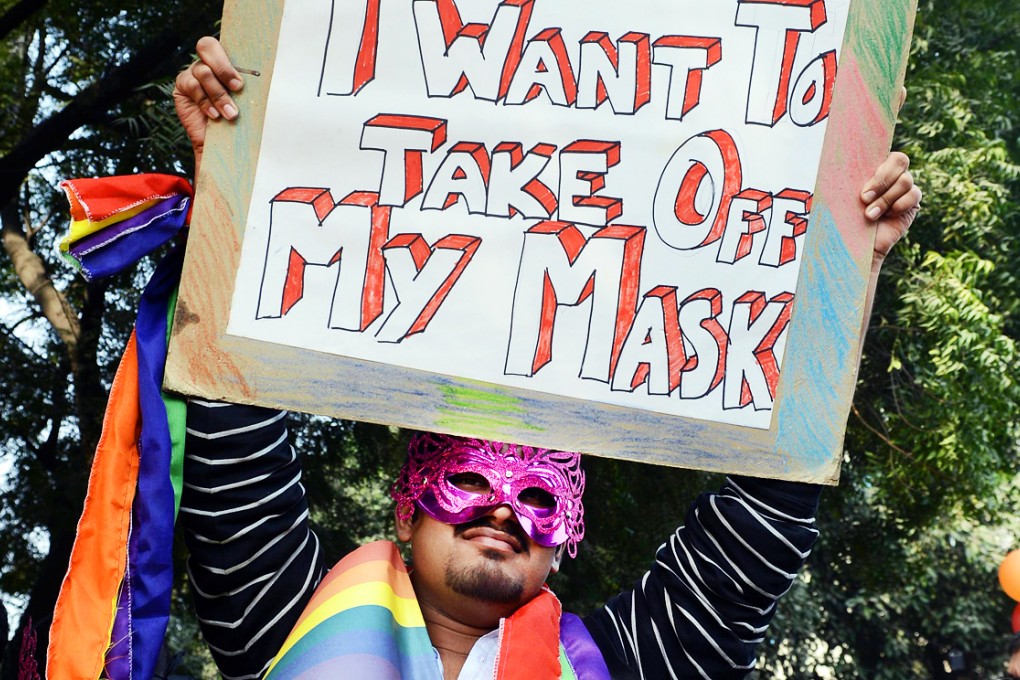 Members of the lesbian, gay, bisexual, transgender (LGBT) community and supporters attend the 5th Delhi Queer Pride parade in New Delhi in 2012. Photo: AFP