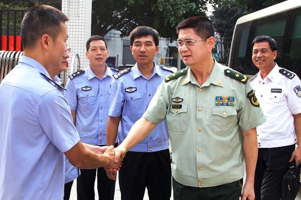 Major General Cai Guangliao, of the People’s Armed Police, was detained on suspicion of discipline violations in October. Photo: Zhongshan city police
