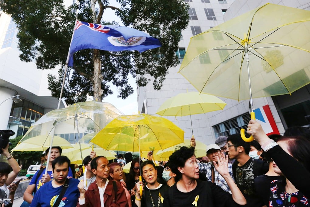 Pro-democracy protesters stage an occupy protest outside the British consulate in Admiralty last November. Photo: Felix Wong