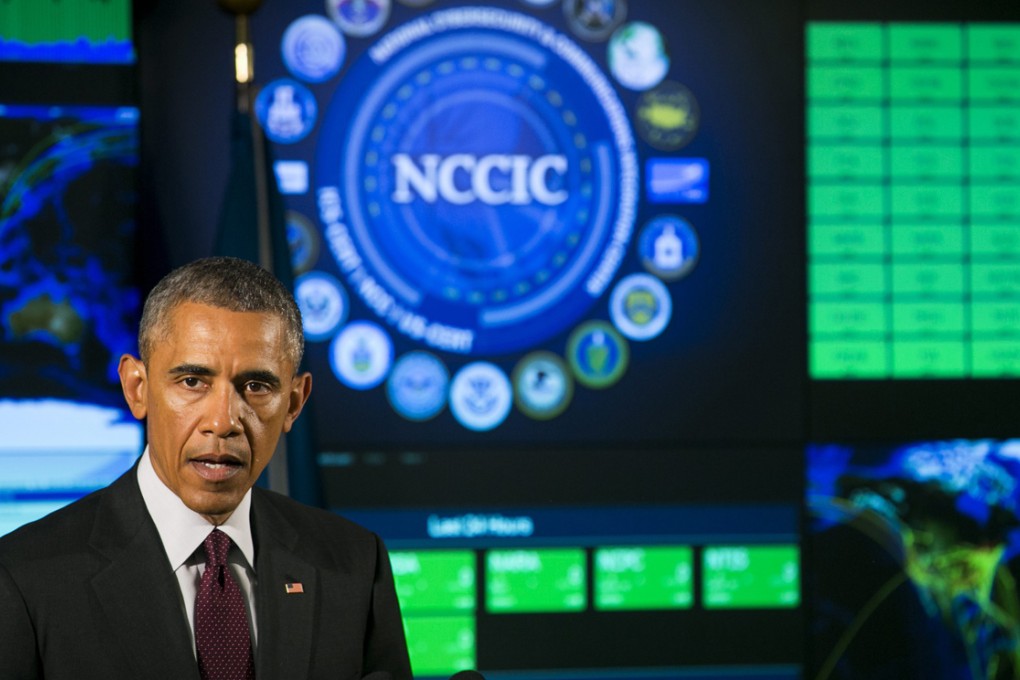 Barack Obama delivers remarks on improving anti-hacking legislation at the National Cybersecurity and Communications Integration Center in Arlington, Virginia on Tuesday. Photo: EPA