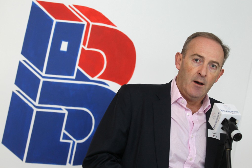 Swire's Guy Bradley at the January 15 launch of blueprint, which he says offers start-ups more than just free workspace. Photo: Edward Wong