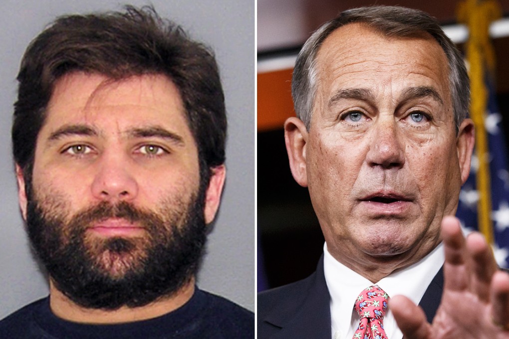 Michael Hoyt (left) told police in Ohio that John Boehner (right) was mean to him and was responsible for Ebola. Photos: AP
