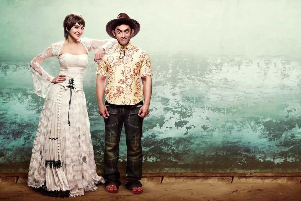 Aamir Khan plays the alien PK, who comes to the aid of Anushka Sharma.
