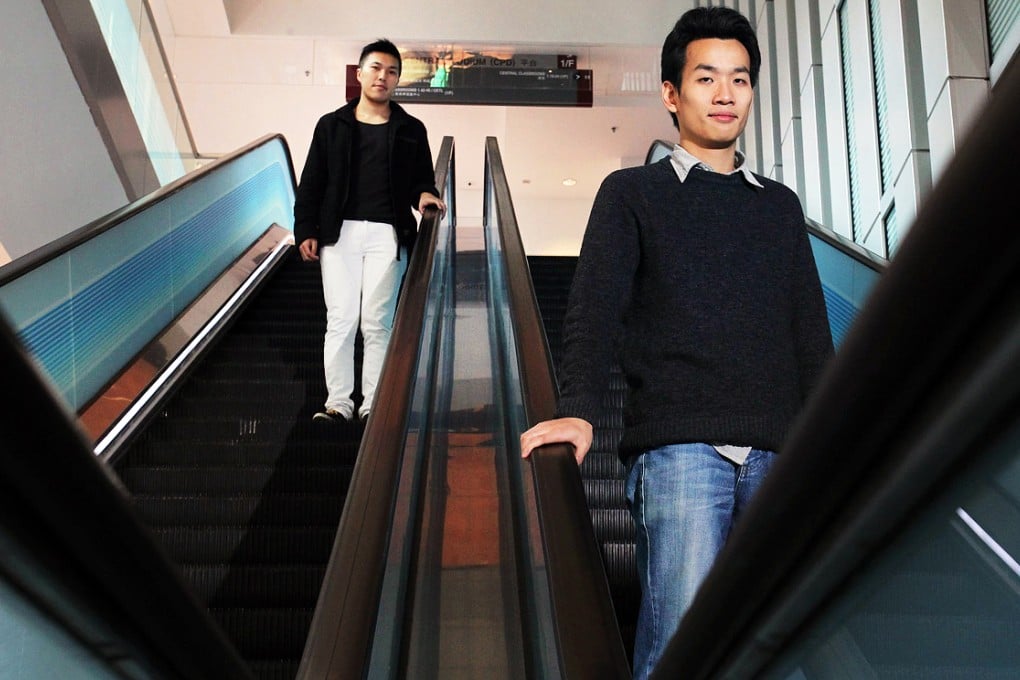 Undergrad features editor Jamie Tso Hiu-nok (left) and Brian Leung at HKU. Photo: May Tse