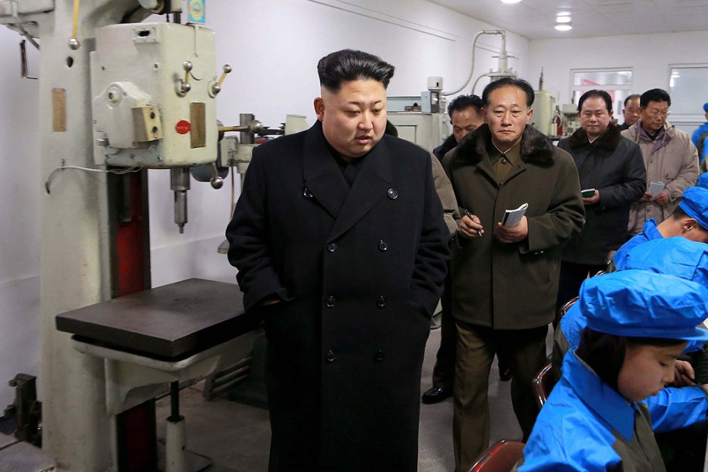 North Korea leader Kim Jong-un inspects a machine factory in Pyongyang in this file picture released by the official Korean Central News Agency on Friday. Photo: AFP