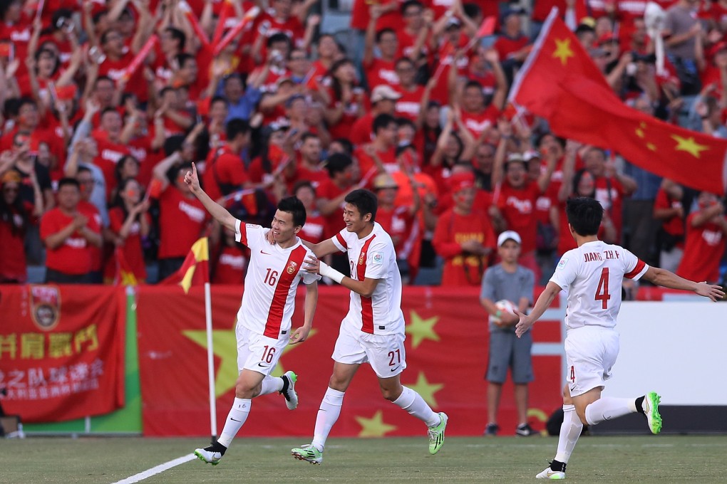 Sun Ke netted his second and third goals of the competition as China made their best start to an Asian Cup tournament. Photo: Xinhua