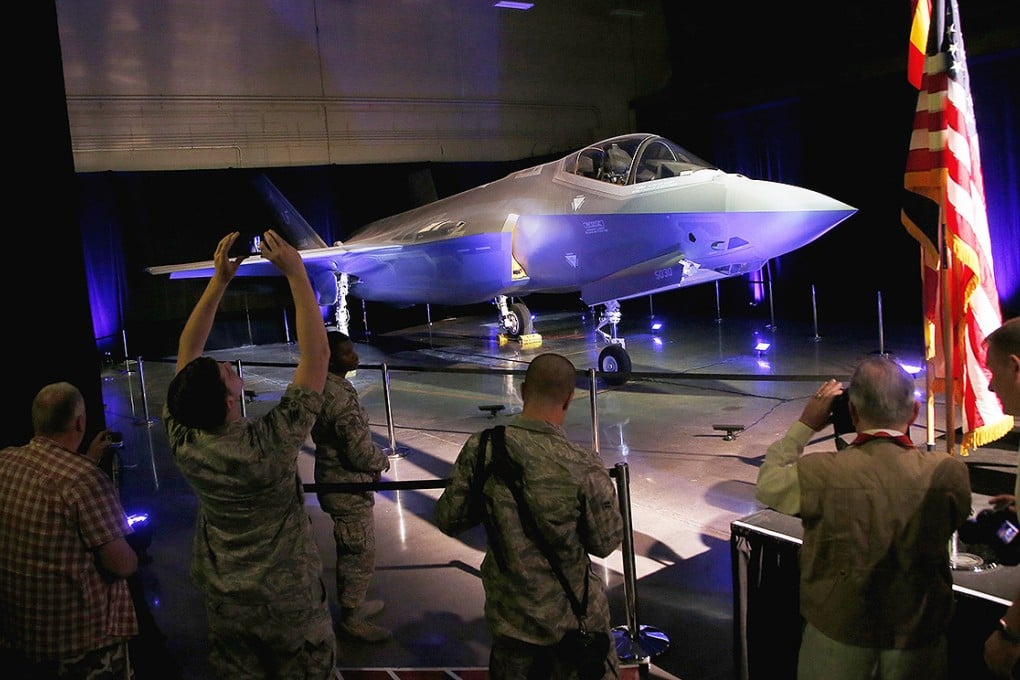 The first US Air Force F-35A Lightning II is unveiled at Luke Air Force Base in Glendale, Arizona. Photo: AP