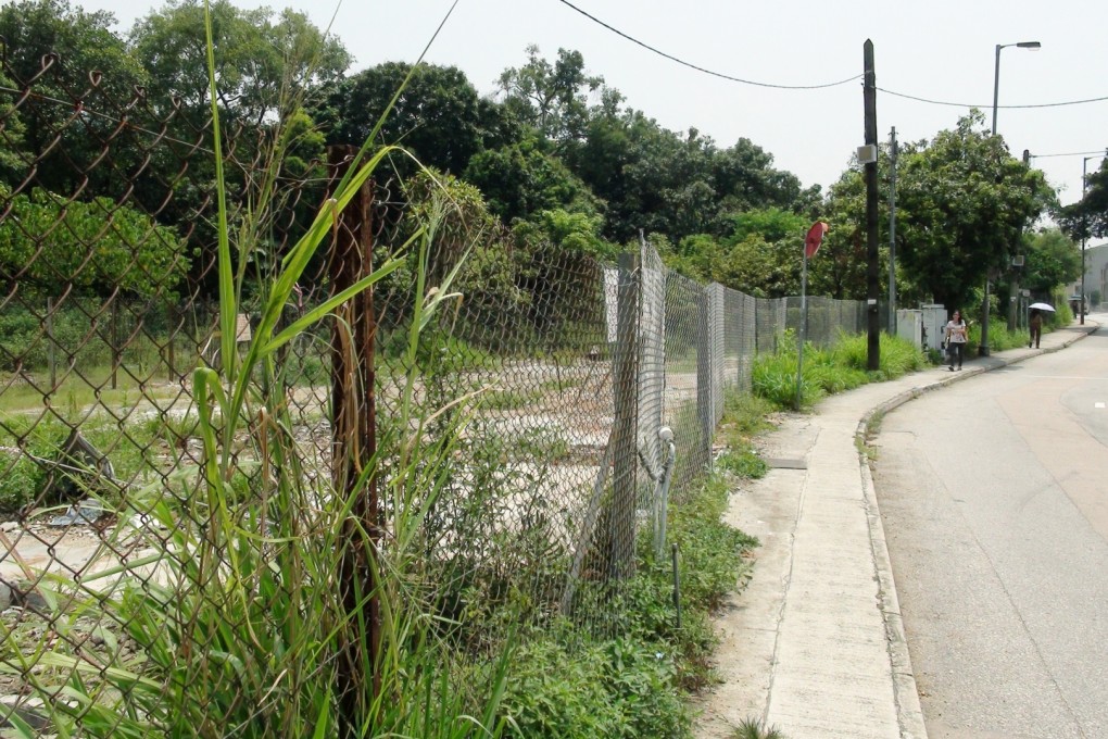 Vacant land in Hung Shui Kiu where the government has proposed to use the land for housing. Photo: Handout