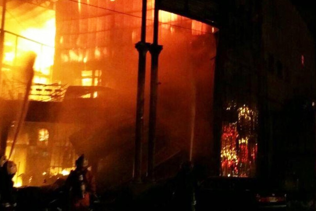 The fire broke out in the early hours of the morning when the venue was shut. Photo: CNA