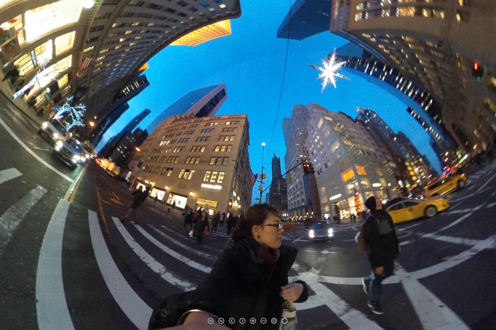 Take Manhattan: 360-degree video of New York's Fifth Avenue caught on a Ricoh Theta m15 compact camera.