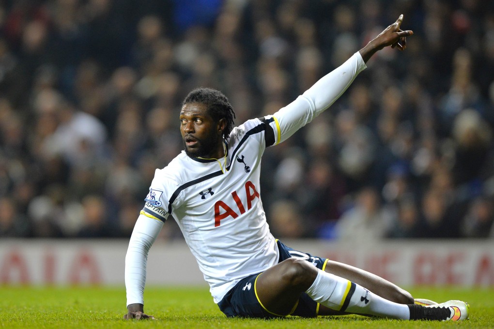Emmanuel Adebayor looked short of confidence. Photo: AFP