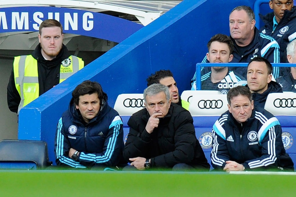 Jose Mourinho watches his team unravel, throwing away a 2-0 lead to lose 4-2 at home to third-tier Bradford City Photo: EPA