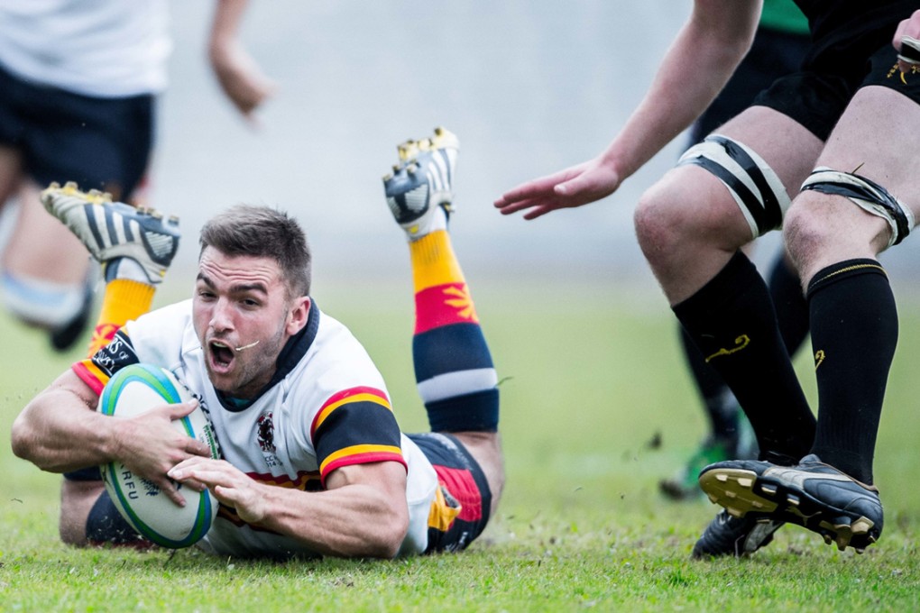Scrum-half Liam Slatem’s darting runs for HKCC helped break down the USRC Tigers defence in Aberdeen on Saturday and the home side took a well-deserved 35-10 bonus-point victory. Photos: HKRFU