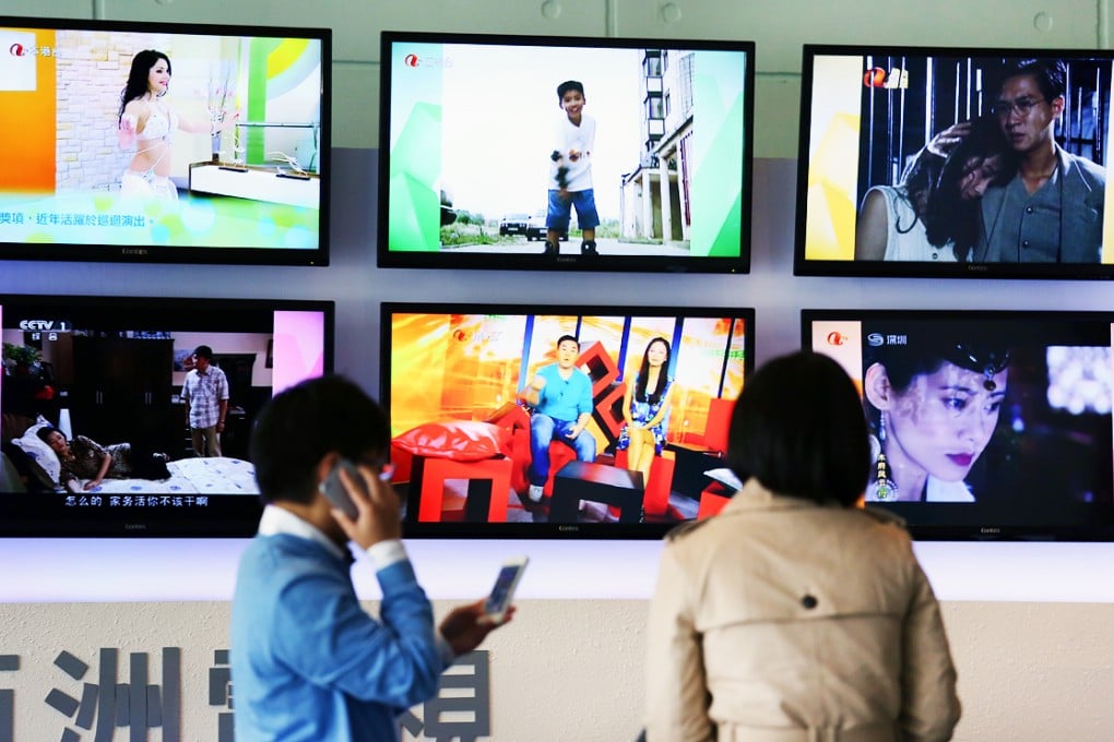 ATV presser on its new daily programme on the latest of the TV station in Tai Po. Photo: Nora Tam