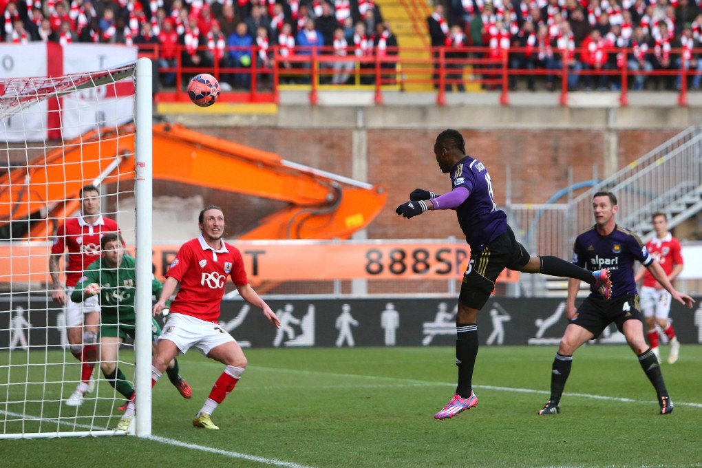 West Ham United's Senegalese striker Diafra Sakho scores the match-winner in their 1-0 FA Cup fourth-round win over Bristol City at Ashton Gate in Bristol. Photo: AFP