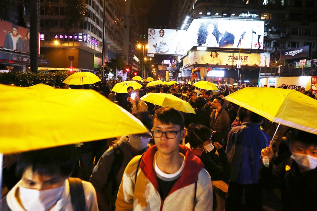 About 46 per cent of the 907 respondents polled last week backed lawmakers in voting down the government proposal on how to elect the chief executive in 2017 if it is based on Beijing's restrictive framework. Photo: Nora Tam