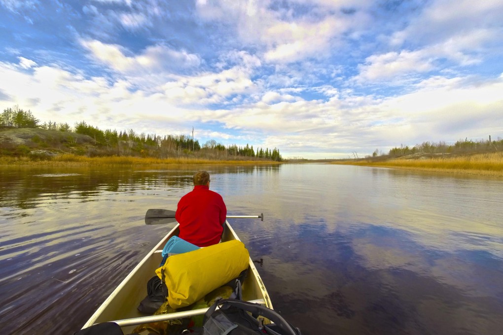 Canoeing along Canada's Manigotagan River