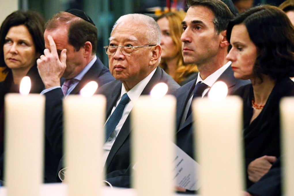 Former chief executive Tung Chee-hwa attends the International Holocaust Remembrance Day at the Jewish Community Centre in Mid-Levels. Photo: K.Y. Cheng