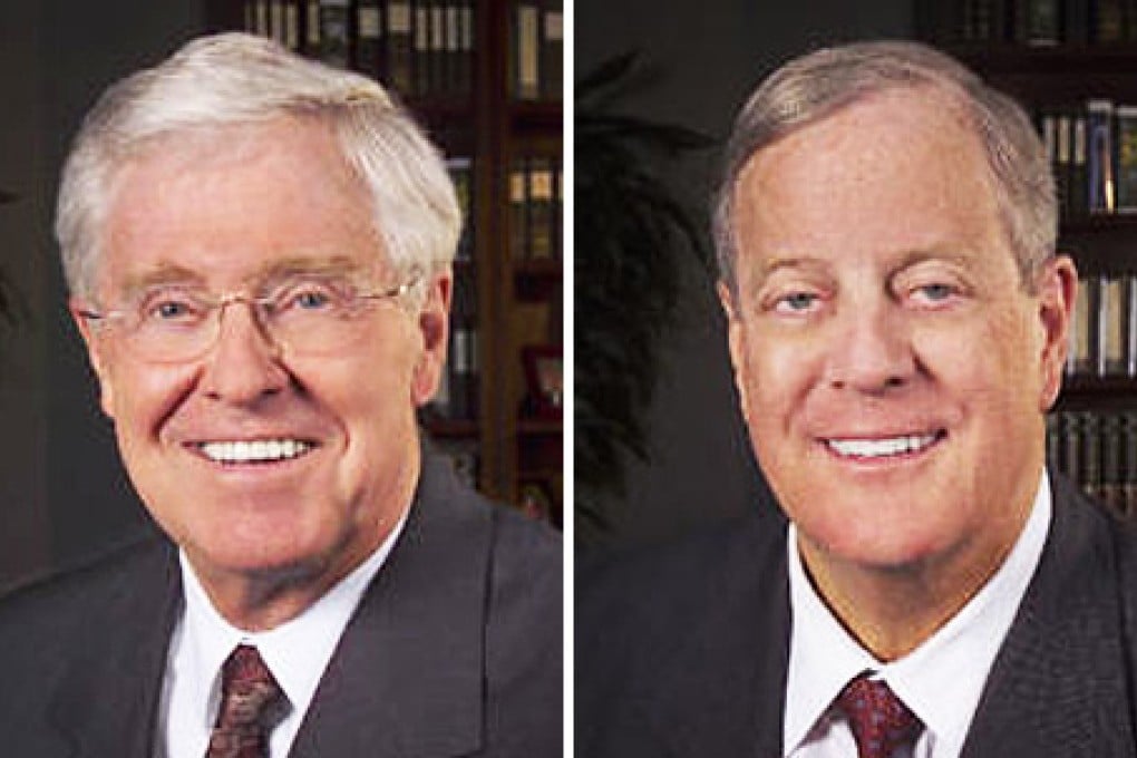 Charles (left) and David Koch back conservative causes.