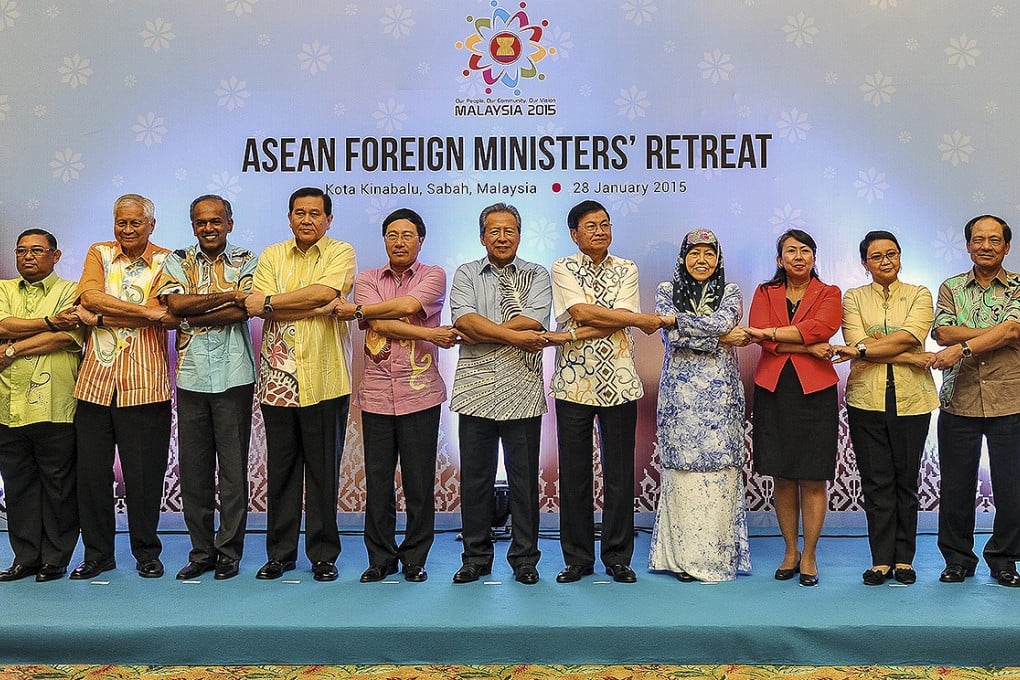 The Asean foreign ministers retreat in Kota Kinabalu. Photo: EPA