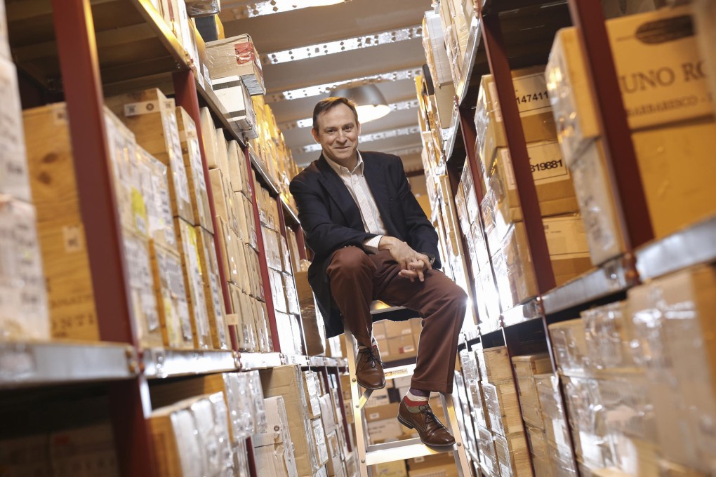 Gregory De’eb, managing director of Crown Wine Cellars, at the company’s Shouson Hill storage bunker. Photos: Paul Yeung; Ricky Chung; SCMP
