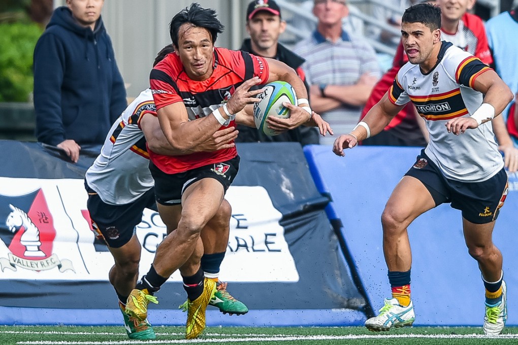 HKCC's defence held firm on Saturday despite the return of Salom Yiu Kam-shing and Valley's other speedy sevens stars. Photos: HKRFU