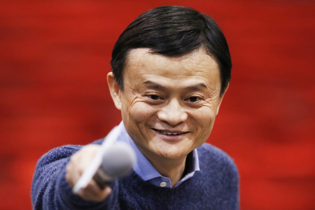 Jack Ma points at a reporter for a question after a speech in Hong Kong on February 2, 2015. Photo: AP
