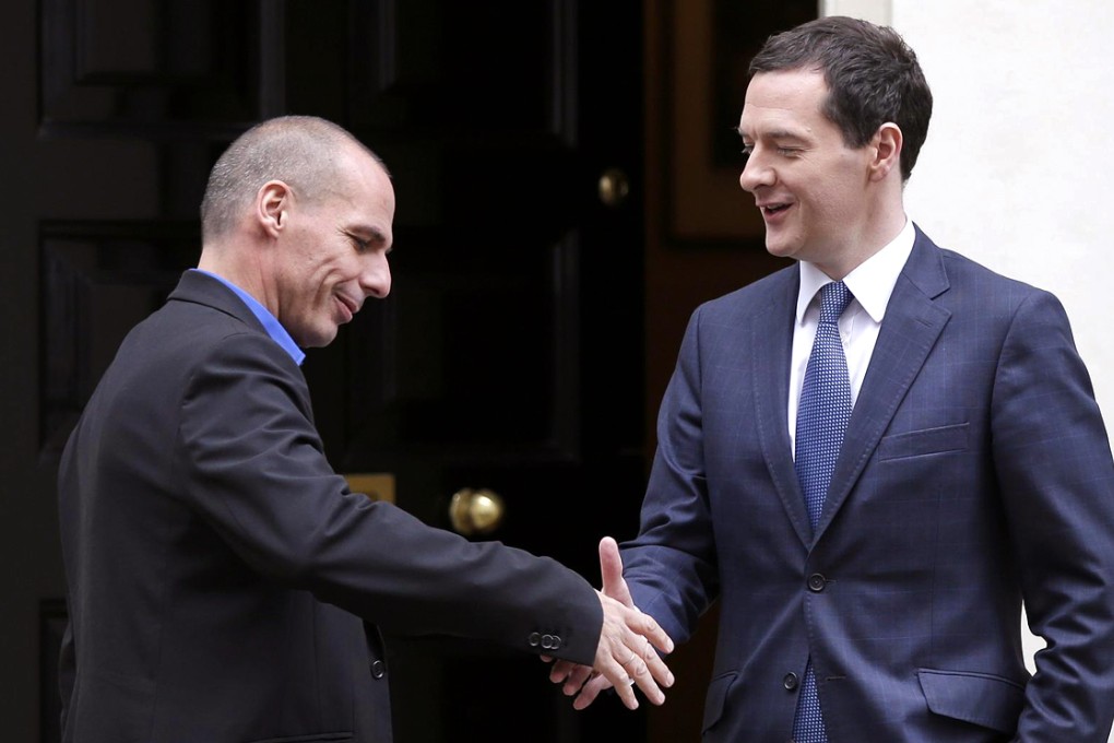 Yanis Varoufakis (left) with George Osborne. Photo: Reuters