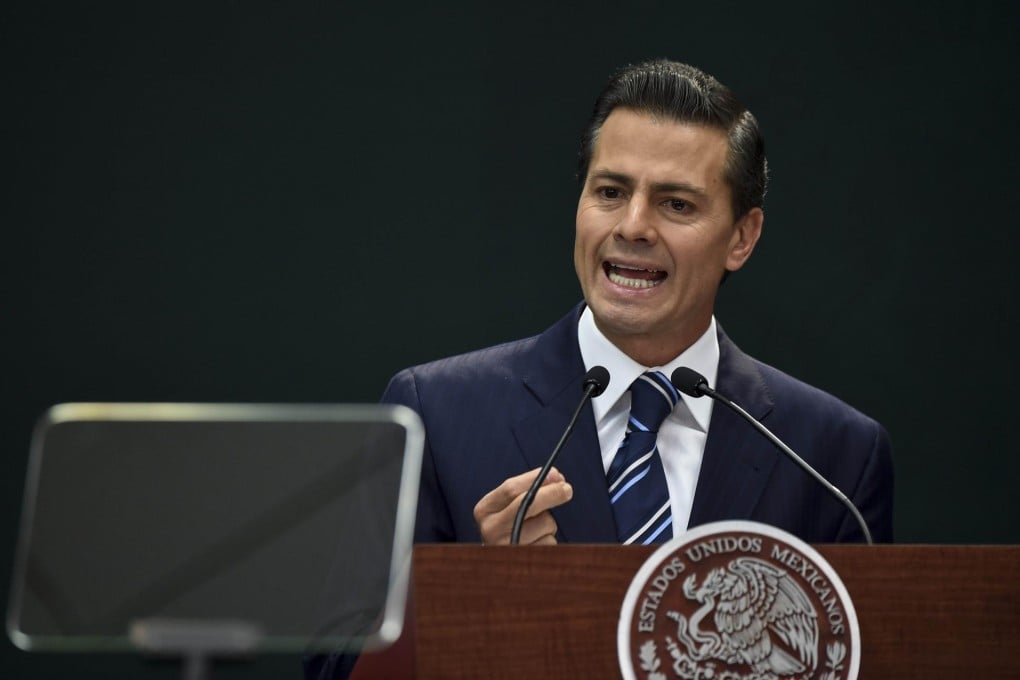President Pena Nieto in Mexico City yesterday.Photo: AFP