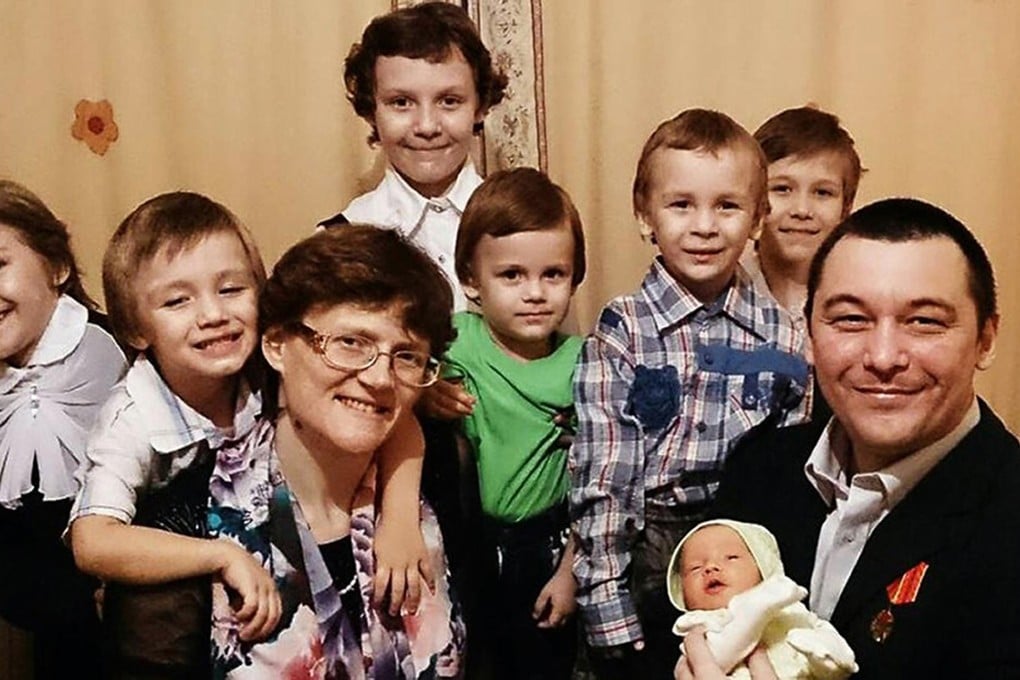 Svetlana Davydova with her family. Photo: AP