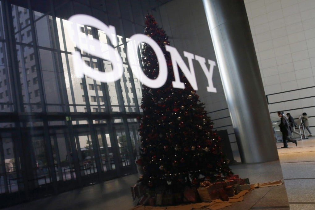 The Sony logo is seen at company headquarters in Tokyo after its shares ended at its highest in 5 years on an improved outlook. Photo: Reuters