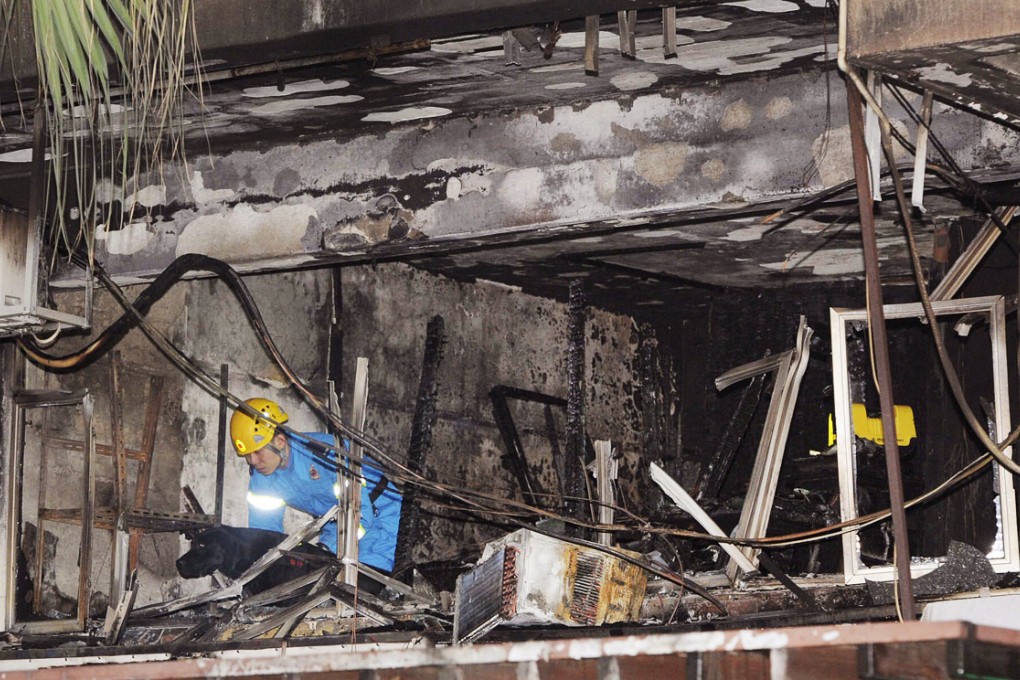 The wreckage of the apartment in Tsuen Wan. Photo: SCMP Pictures