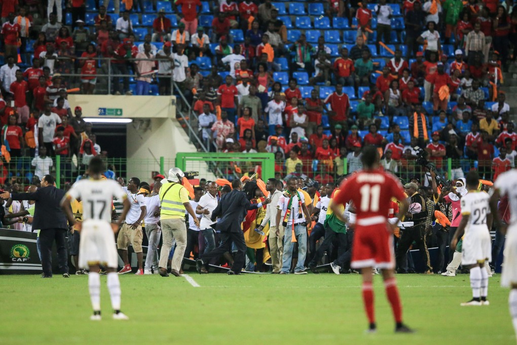 The semi-final match between Ghana and Equatorial Guinea in Malabo was overshadowed by crowd trouble. Photo: Xinhua