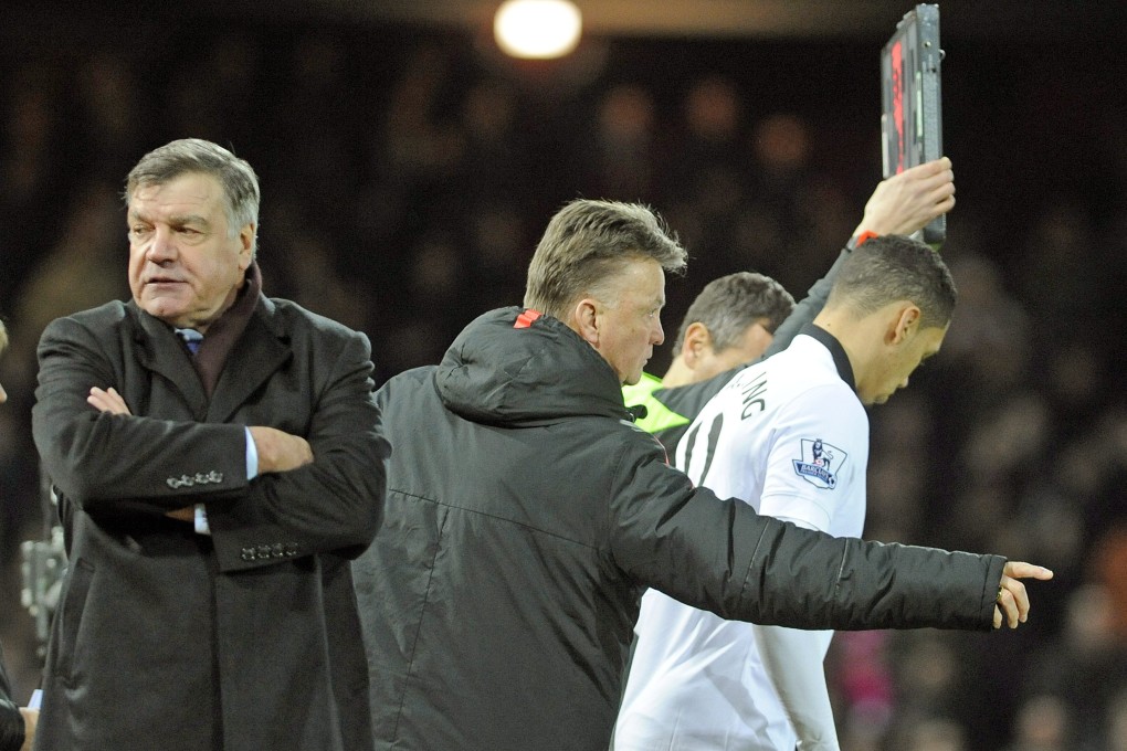 Sam Allardyce can't believe it as United steal a point. Photo: EPA