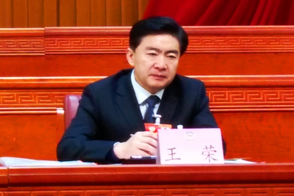 Shenzhen party boss Wang Rong sits front and centre at yesterday's meeting of the Guangdong political advisory body. Photo: Mimi Lau
