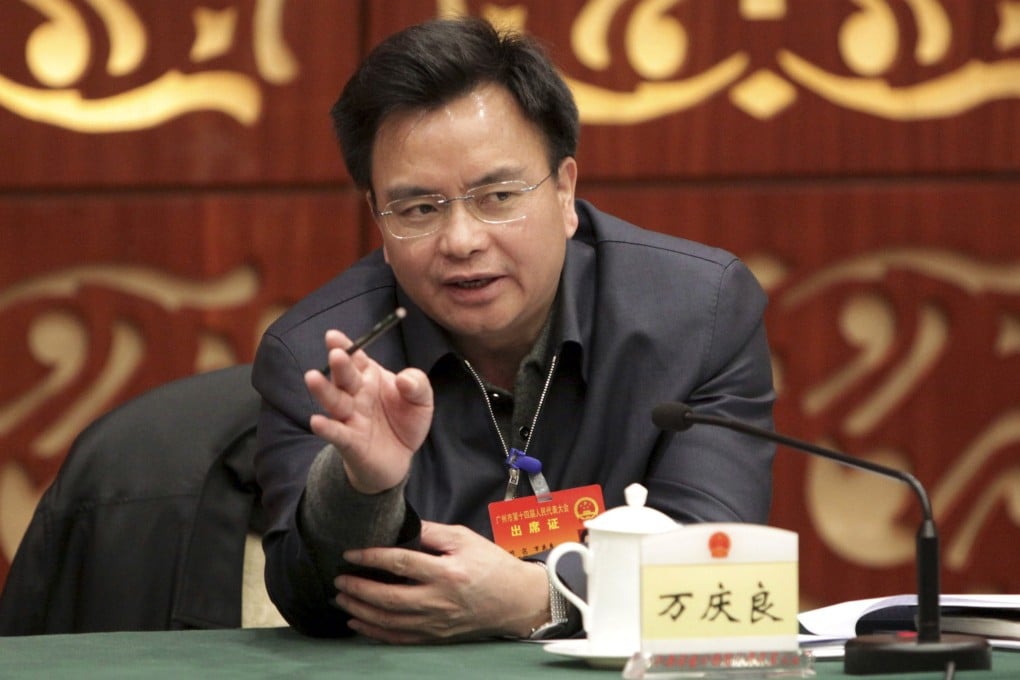 Wan Qingliang, the former party head of Guangzhou, has been detained by anti-graft investigators over allegations of “serious violations of party discipline”. Photo: Reuters