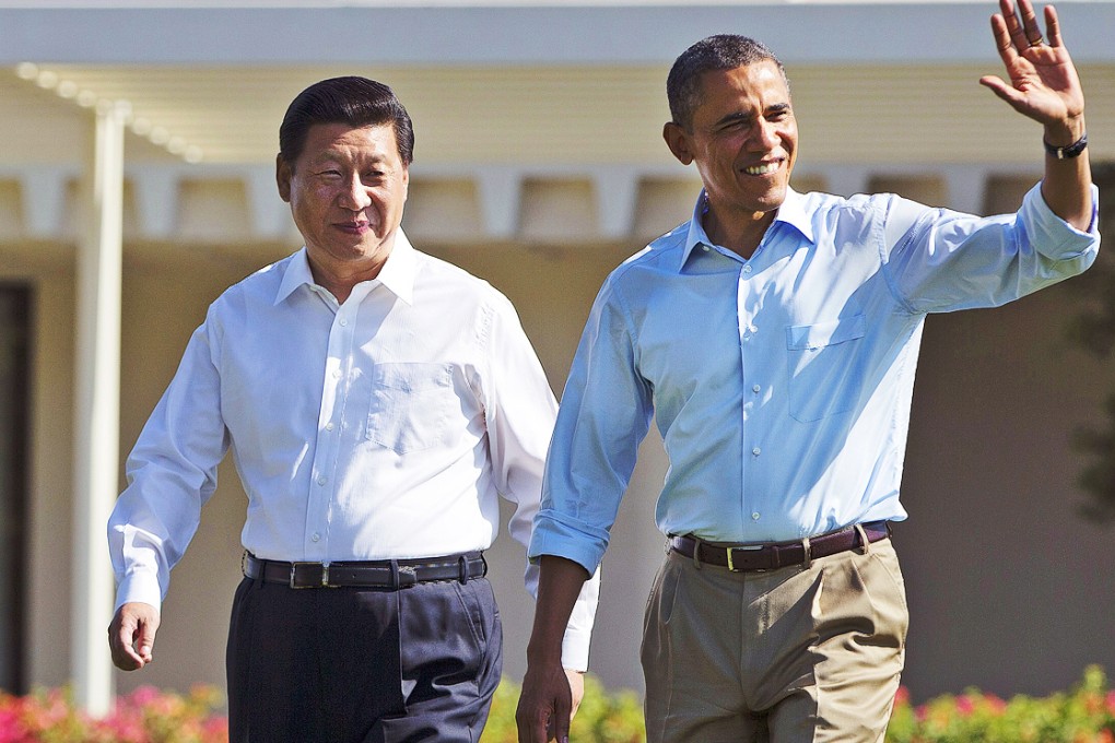 President Barack Obama (right) walks with Chinese President Xi Jinping at the Annenberg Retreat of the Sunnylands estate in California in June 2013. Observers said the trip was an attempt by both nations to take stock of their relationship and prevent it from further deteriorating over Obama’s remaining term in office. Photo: AP