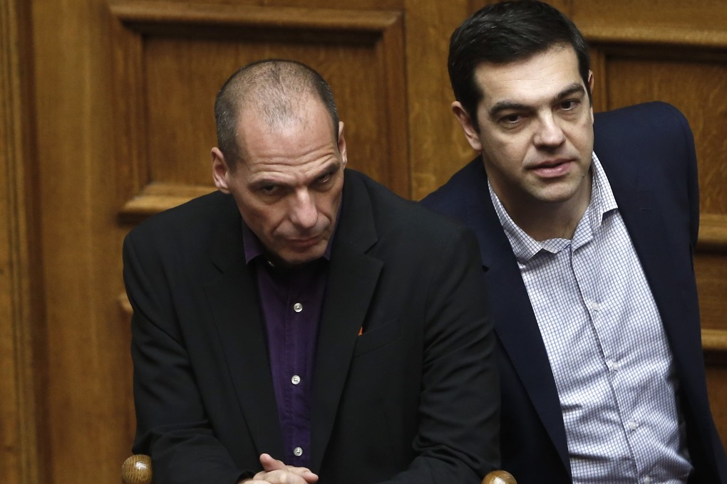 Greek Prime Minister Alexis Tsipras (right) and his Finance Minister Yanis Varoufakis play their roles well. Photo: AP