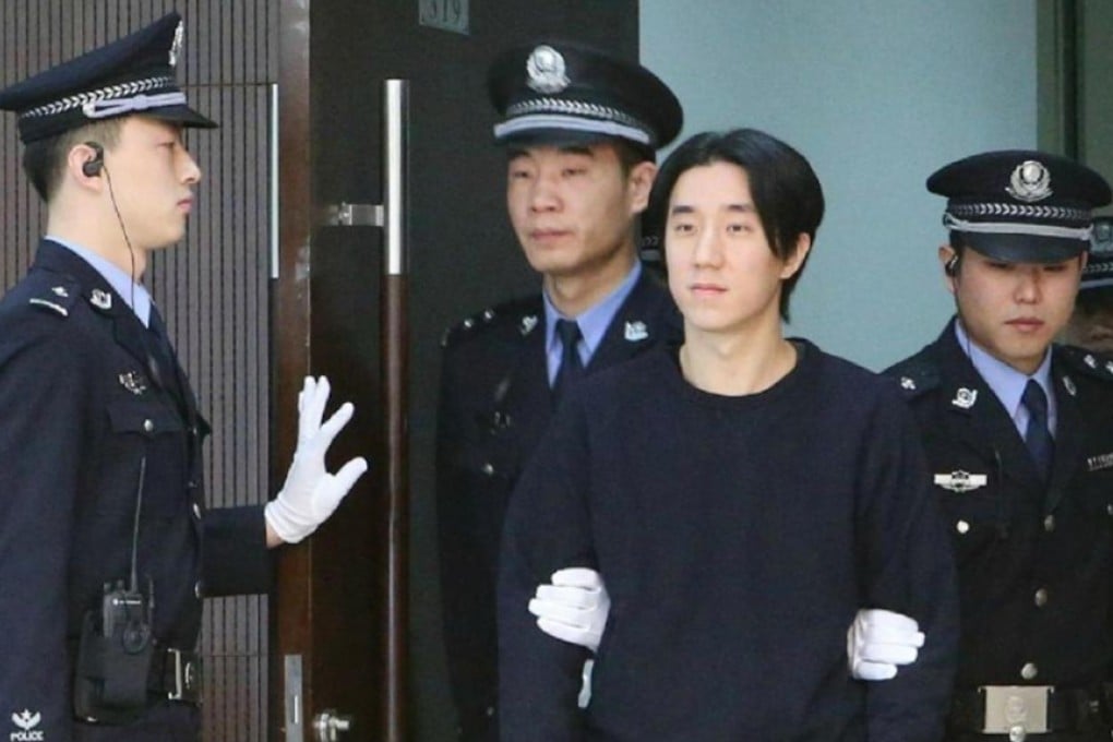 Jaycee Chan in court in Beijing last month. Photo: SCMP