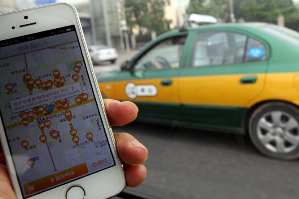 The taxi-booking app Didi Dache, backed by Tencent, has an estimated 150 million users. Photo: Simon Song